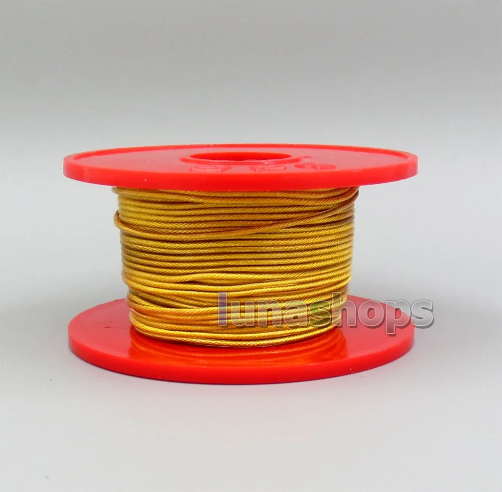 

LN006296 100m Gold Plated 7N OCC 63 Cores (9*0.01mm)*7 PVC Insulating Layer Diameter:1.15mm Bulk Earphone Cable