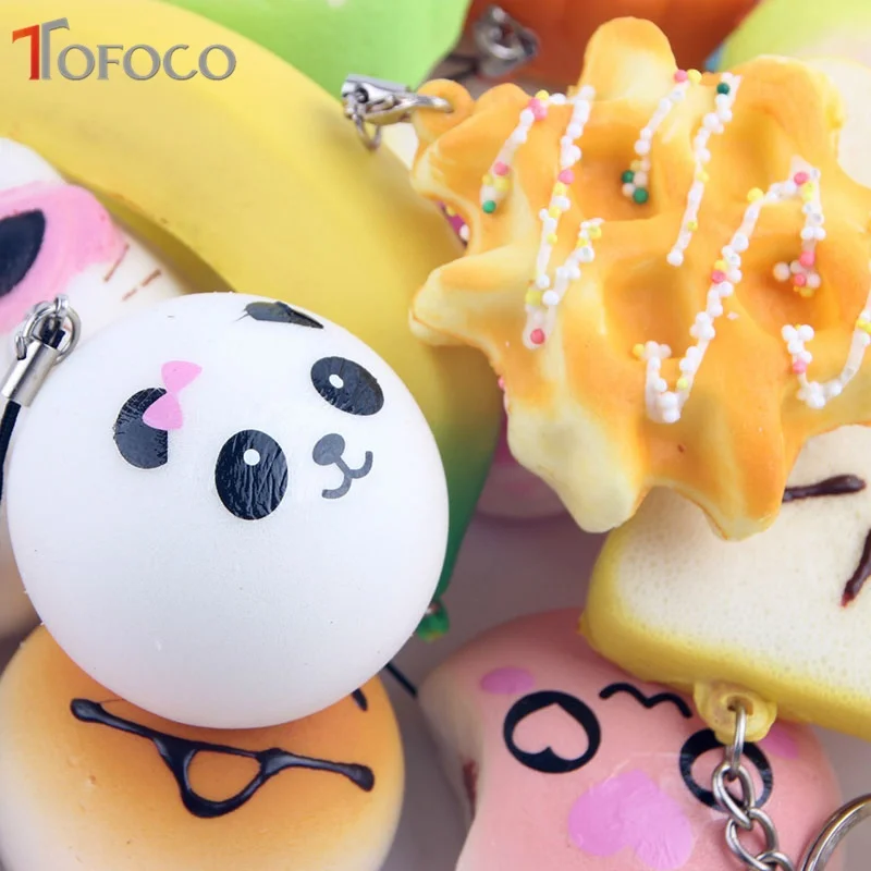 TOFOCO Новый 10/15/20 шт Kawaii Сжимаемый пончик мороженое панда торт сжимаемая еда