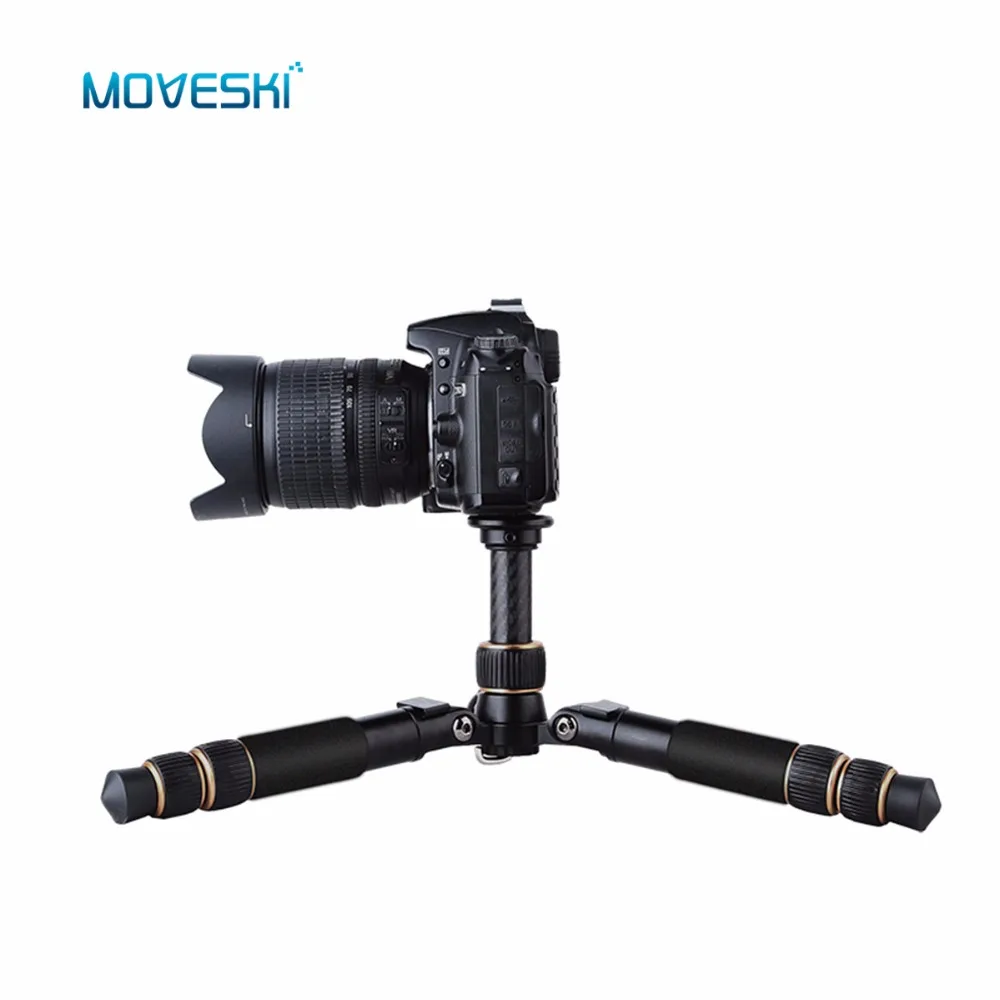 Скидка Moveski Q166C складной легкий и короткий настольный мини-штатив из углеродного волокна и Набор для камеры 20 см