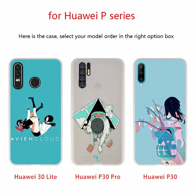 Модный чехол для телефона в японском стиле девушек Huawei P40 P9 P10 P20 P30 Lite чехлы Pro P Smart