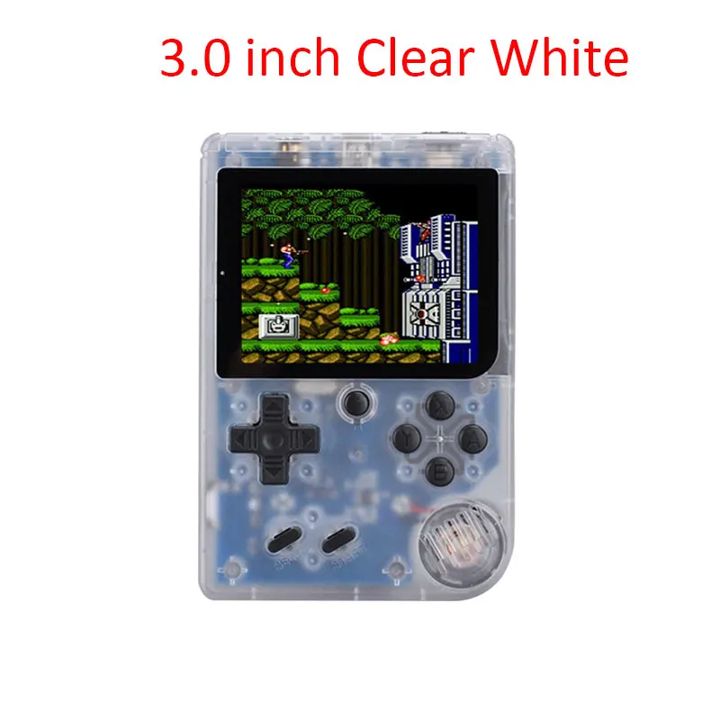 Clear White RS-6A ретро мини портативная игровая консоль 8 бит 3,0 дюймов цветной ЖК-экран детский игровой плеер встроенный 168 игр портативный плеер горячая распродажа - Цвет: Clear White