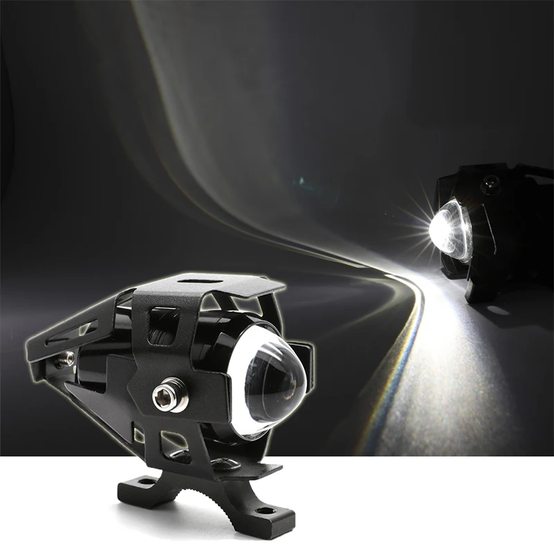 Led moto rcycle фара противотуманная точечная фара для скутера moto rbike moto rcycle передние фары лампы мопед 2 шт. мини U5 12 В мото свет