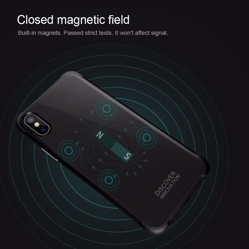 Nillkin для iphone X Qi Беспроводное зарядное устройство для автомобиля+ Магнитный беспроводной Чехол для iphone X 5," распродажа