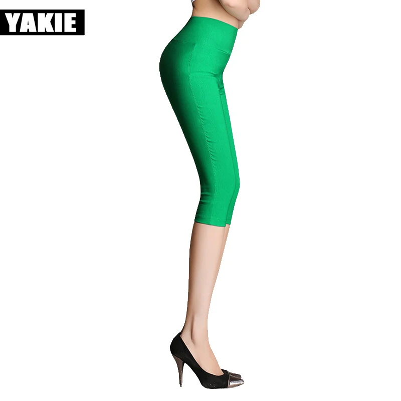 Женские брюки-карандаш летние эластичные Капри ярких цветов размеры 5xl 6xl 2017 |