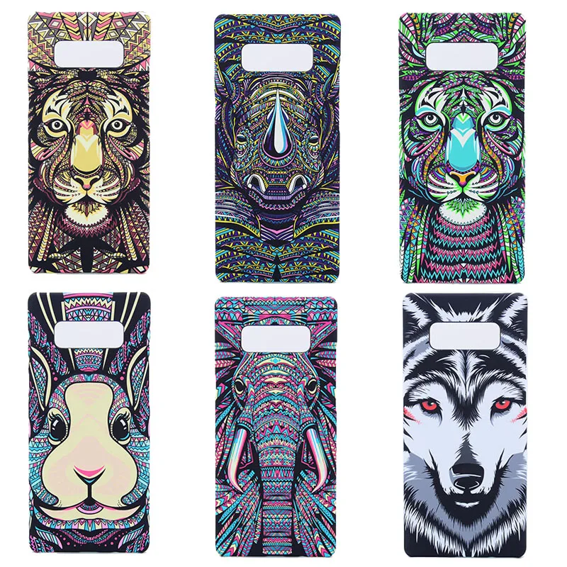 

Case For Samsung Galaxy Note 8 Cover Ultra thin Plastic Animal frosted relief night glow Hard Protective phone Case funda coque
