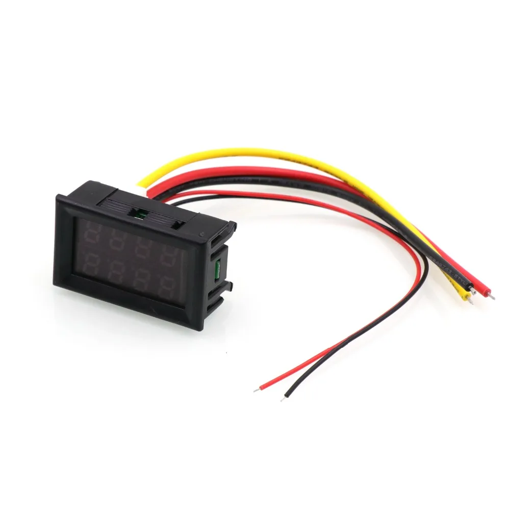DC 0-100V/10A двойной светодиодный дисплей амперметр вольтметр Вольтметр Амперметр