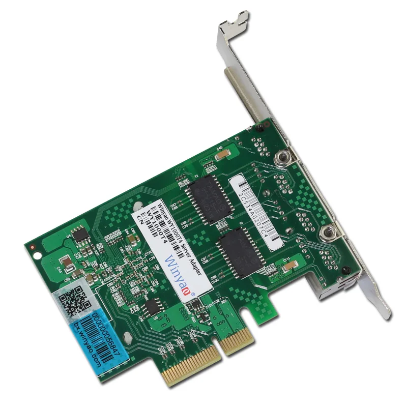 Бесплатная Доставка PCIe x4 Quad порт Gigabit Ethernet Сетевой Карты 1000 М I350AM4 Чипсет для