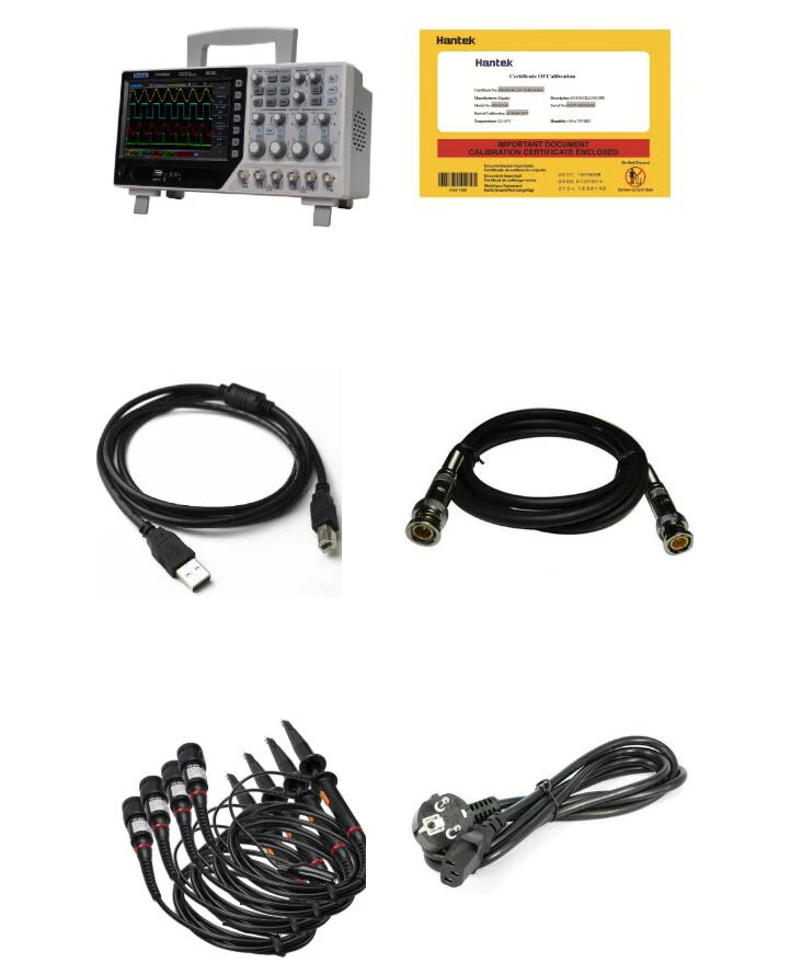 Hantek DSO4204C цифровой осциллограф 200 МГц 4 канала Портативный USB Osciloscopio автомобильный+ EXT+ DVM+ Функция автоматического диапазона