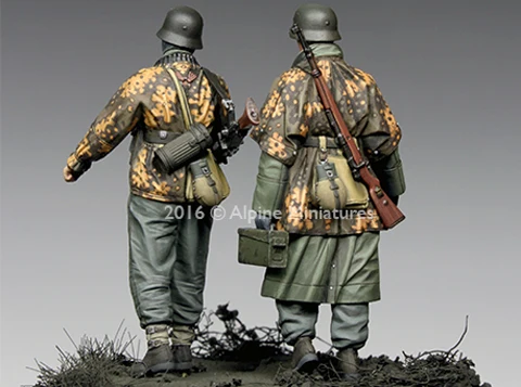 1/35 кг Hansen at Poteau набор №1 2 фигурки полимерная модель солдата GK военная тема Второй