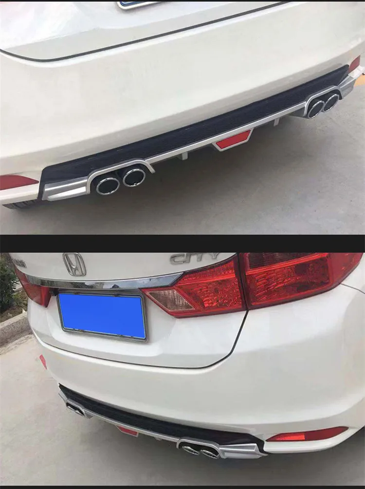 Для Honda City защита выхлопного отверстия заднего бампера для города набор бампер заднего переднего Лопата задний спойлер