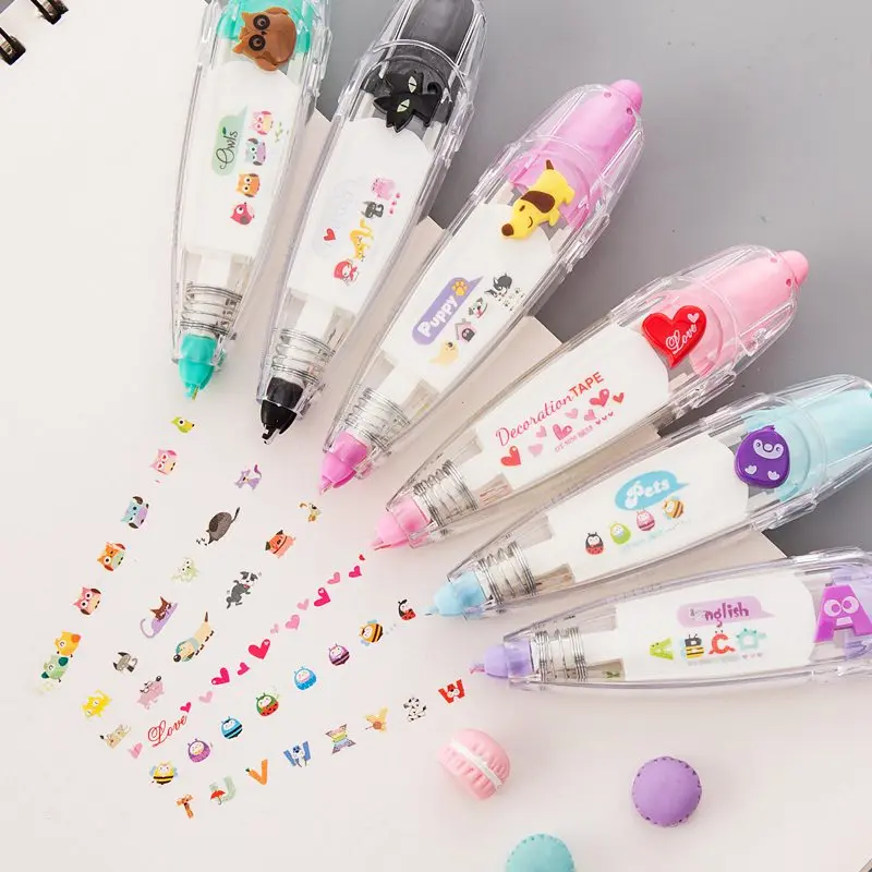 1 шт. 5 мм* 30 м Kawaii Единорог Корректирующая лента милый мультфильм коррекция клейкие ленты белые офисные школьные принадлежности корейские канцелярские принадлежности