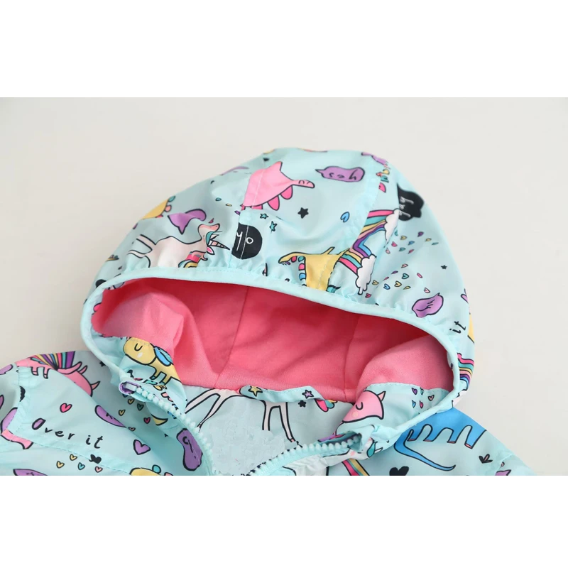 LOVE DD&ampMM Girls Coat New Children's Cartoon Dinosaurs Hooded Casual Zipper Jacket Kids Clothes Sweet Costume | Детская одежда и