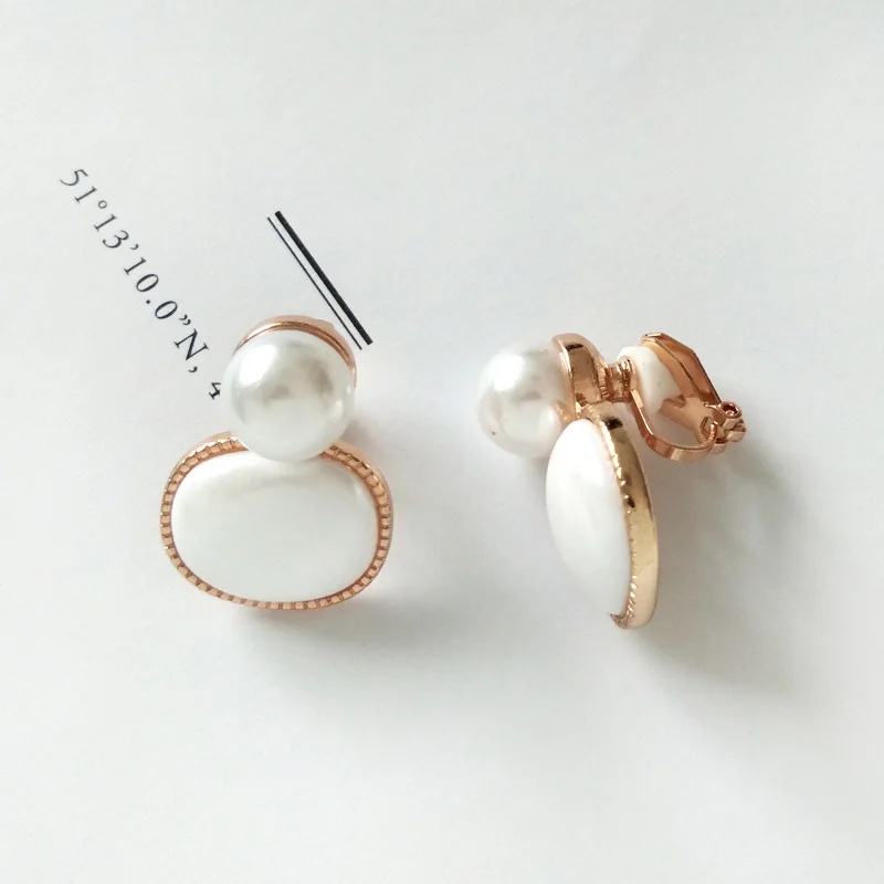White Style 2 Модные серьги из искусственного жемчуга винтажные овальные геометрические серьги для женщин аксессуары для ювелирных украшений подарок Букле д 'Орель - Окраска металла: White Style 2