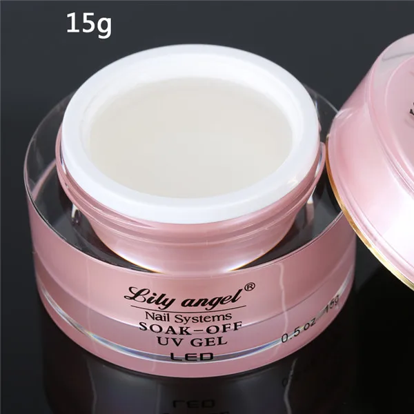 Lily Angel Профессиональный 3 цвета 15 г/30 г дизайн ногтей профессиональный Камуфляжный гель canni твердый прозрачный УФ светодиодный гель для желе твердый гель - Цвет: 15g clear