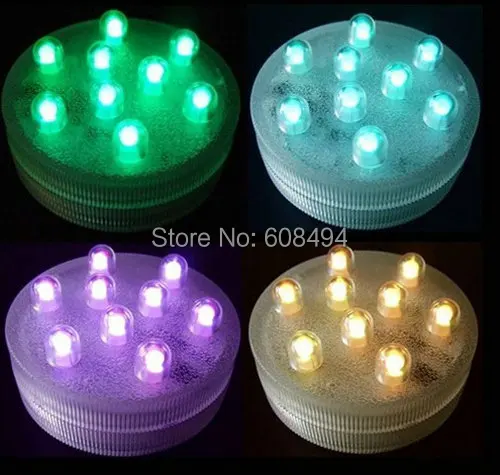 9 светодиодный RGB с дистанционным управлением, водонепроницаемый Светодиодный Свет Floralyte ассорти цветов водонепроницаемая свечеобразная Лампа Рождественская Свадебная вечеринка Декор
