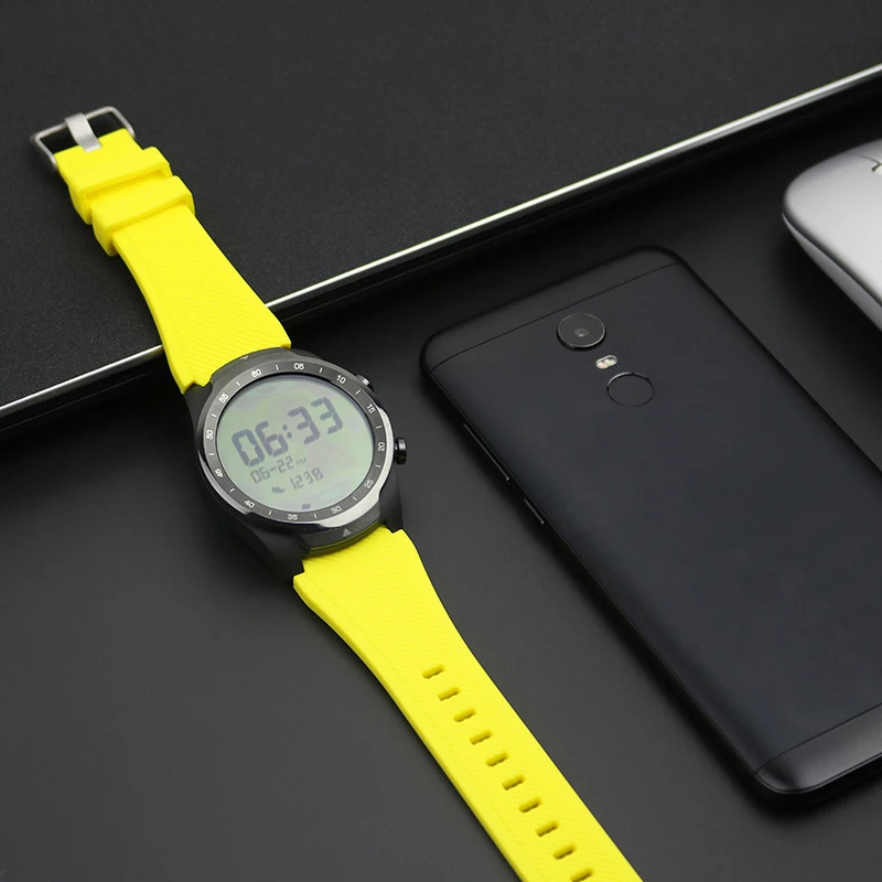 22 мм силикон браслетный ремешок для часов для Ticwatch Pro моющийся ремешок для Ticwatch Pro ремешок для samsung gear S3 huawei GT
