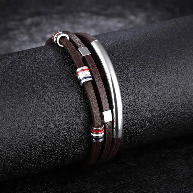 Jiayiqi Новые Модные Винтажные теплые браслет многослойный из натуральной кожи Charm