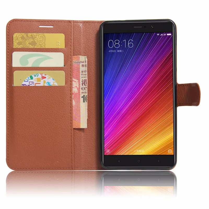 Для Xiaomi Mi 5S Plus чехол 5 7 дюймов Обложка на заднюю панель из искусственной кожи для