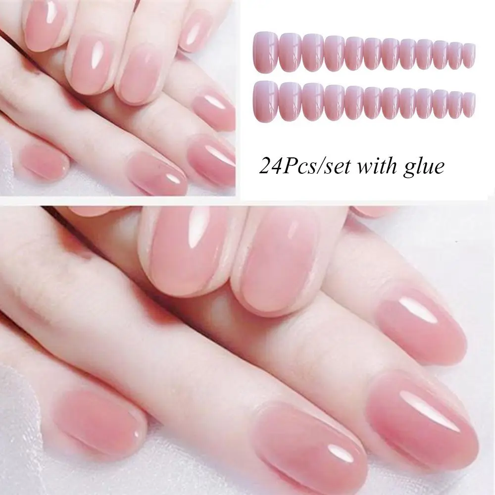 24 шт. накладные ногти для французского маникюра|Накладные ногти| |