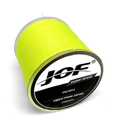 Yellow JOF 300 м многоцветная ПЭ плетеная проволока 4 нити мультифиламентная японская леска - Цвет: Yellow