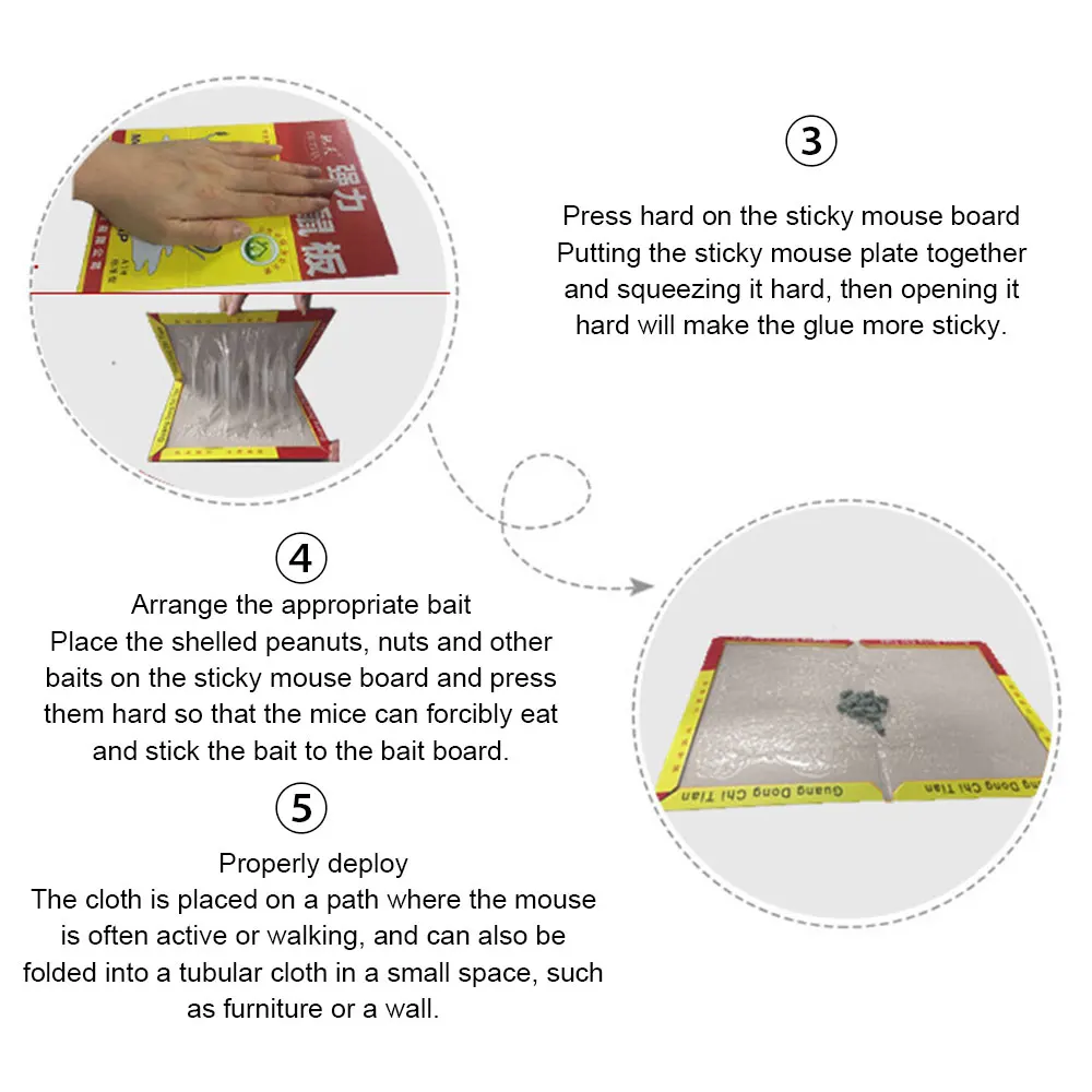 2019 Non Toxic Rat Glue Trap Durable Rodent Mouse Sticky Plate for Mousetrap Drop Shipping | Дом и сад