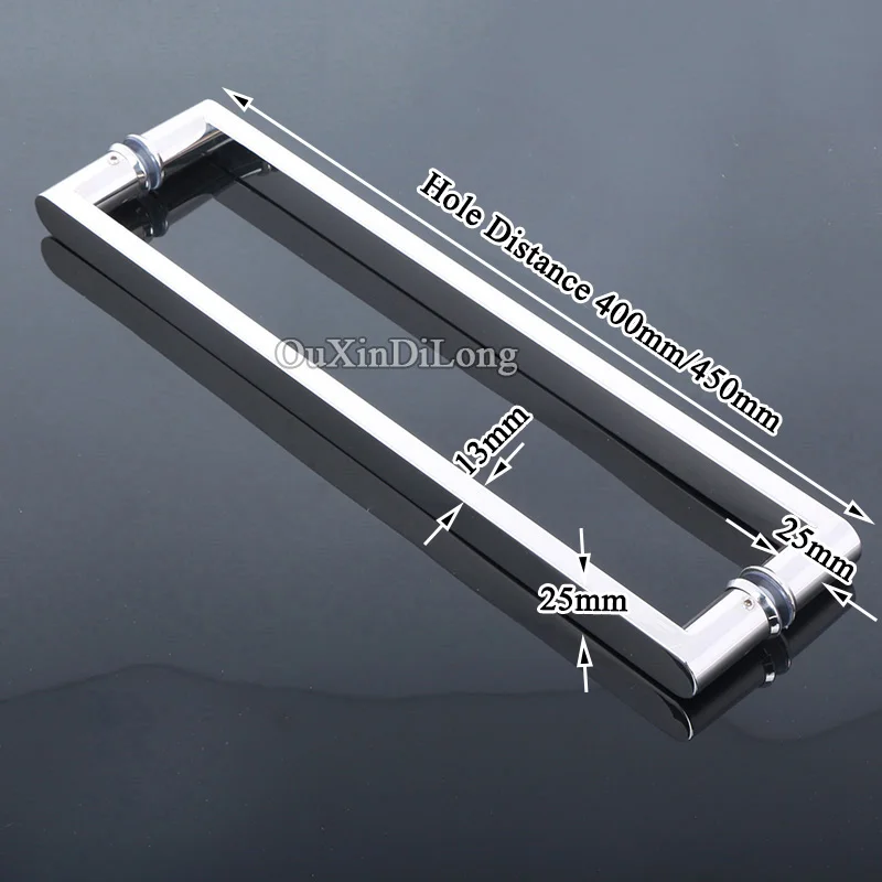 Высококачественные безрамные стеклянные дверные ручки из нержавеющей стали 304