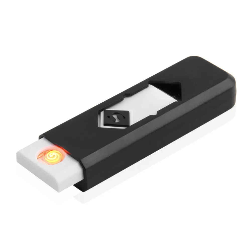 Электронная USB зажигалка ветрозащитная ультратонкая без газа перезаряжаемая