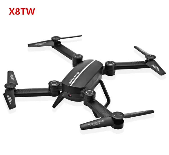 X8TW/X8T складной 0.41MP Wi-Fi Камера Квадрокоптер с дистанционным управлением 2,4G 4CH 6-axis Gyro высота над уровнем моря Безголовый режим Радиоуправляемый Дрон RTF - Цвет: With WiFi Camera