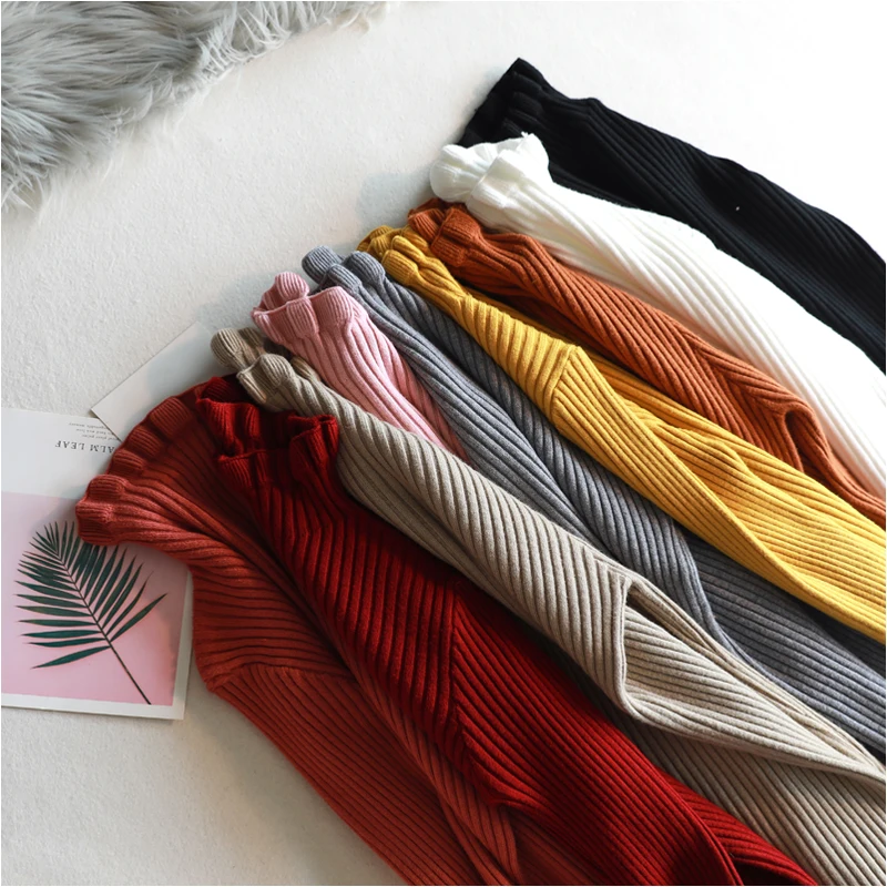 2018 с плиссированным воротником осень зима свитера пуловеры Для женщин длинным