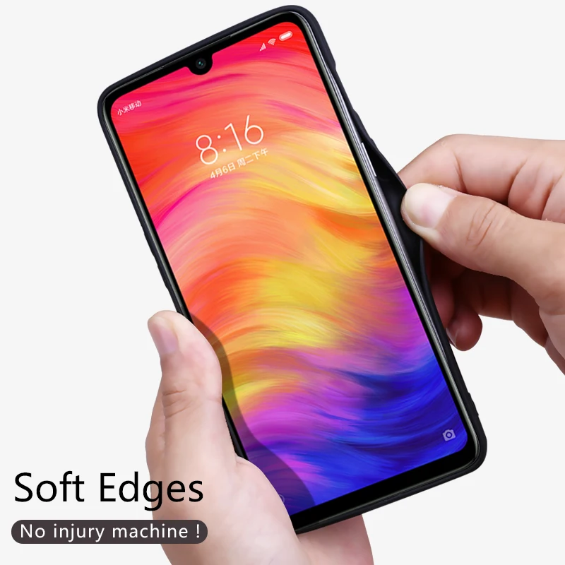 Чехол для Redmi Note 7 чехол Mofi Xiaomi Pro задняя крышка из искусственной кожи с зернистой