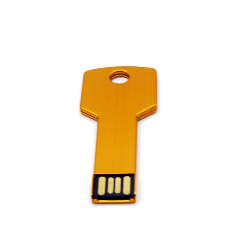 Yellow JASTER USB флеш-накопитель с логотипом на заказ, 4 ГБ, 8 ГБ, 16 ГБ, 32 ГБ, 64 ГБ, металлический флеш-накопитель, карта памяти, форма ключа - Цвет: Yellow