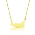 Новинка, ожерелье с изображением карты принца Эдварда, золотистого и серебряного цвета, из нержавеющей стали, подвеска с изображением сердца принца Эдварда, ювелирные изделия с изображением карты памяти