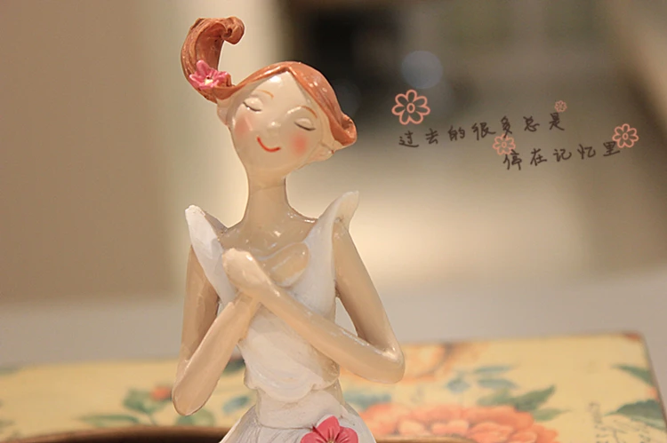 Пара полимерных кукол сидячие сказочные ангелы искусственные маленькие