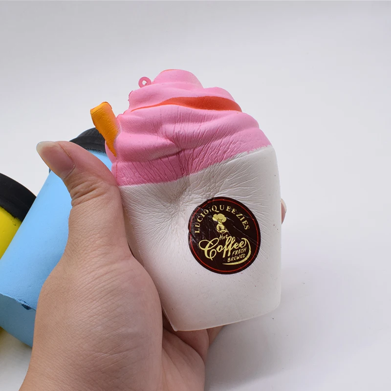 Мягкое кофе антистрессовые игрушки для детей забавные Icecream squeisy Squeeze сжимаемые игрушки медленно растущие гаджеты дети реквизит подарок