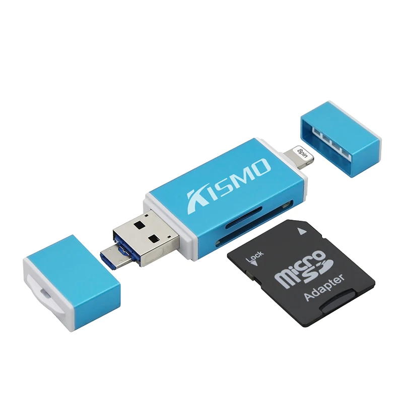 Kismo Micro SD TF карта OTG USB устройство для чтения карт памяти iPhone X 8 7 6 ipad S6 S7 Edge Mate
