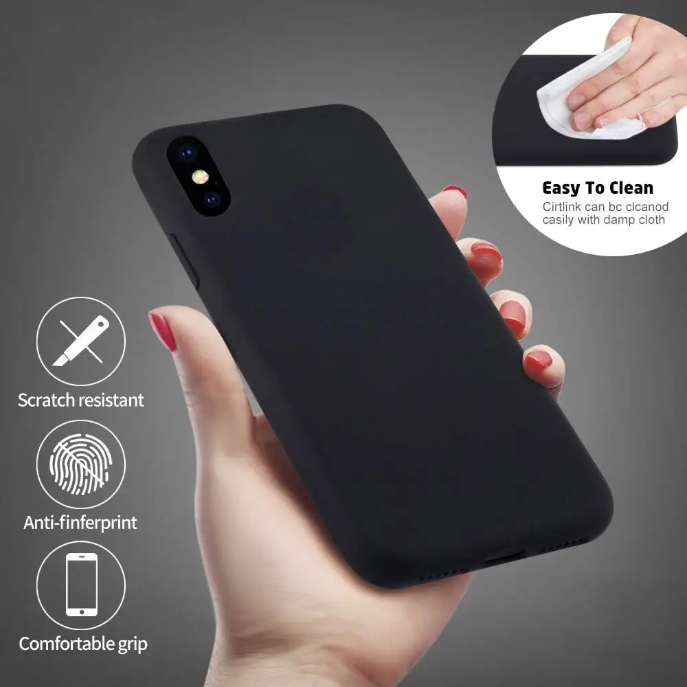 Сплошной цвет силиконовый защитный чехол для Iphone 6 6S 7 8 Plus Apple 10 X XS MAX телефон все