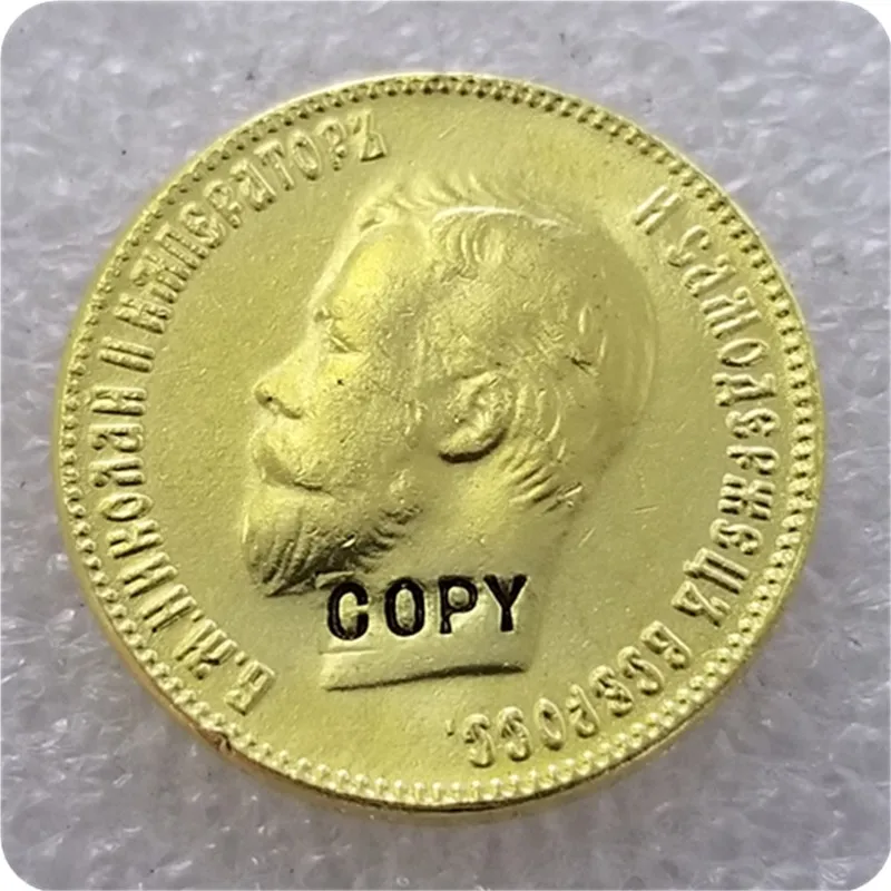 1898-1911 Россия 10 рубль царя Николая II золотая монета КОПИЯ