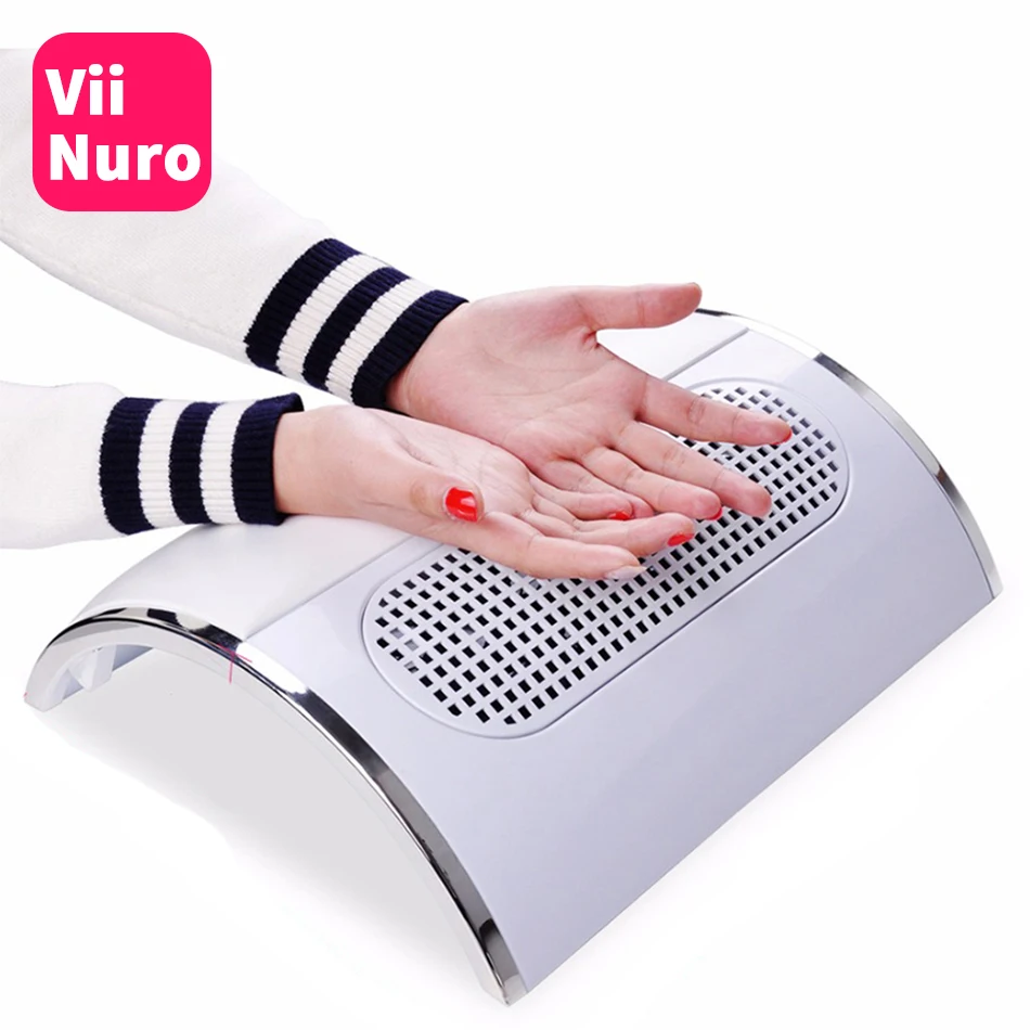 Пылесос для маникюра ViiNuro 3 вентилятора + 2 мешка мощный акриловый УФ гель