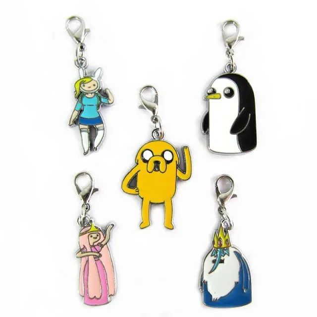 Adventure Time with Finn and Jake металла 5 фигурок подвески, брелоки, комплект - Цвет: Z754