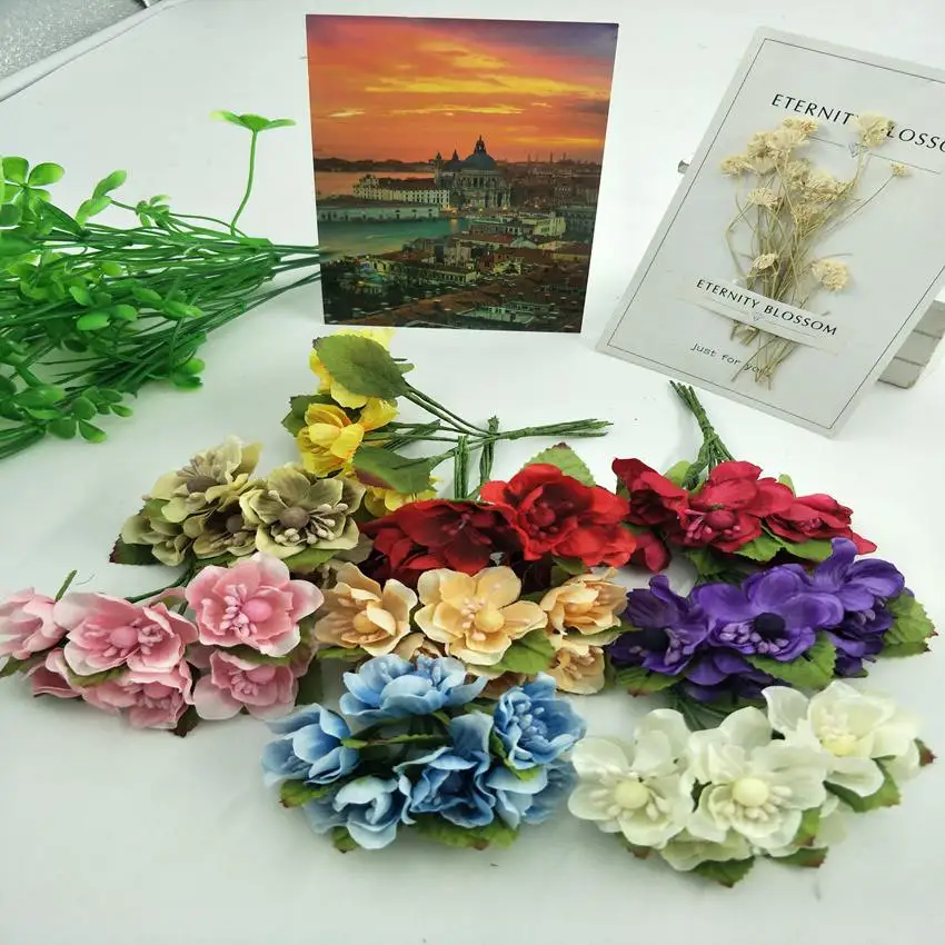 Новинка 6 шт./лот украшение для автомобиля сделай сам имитирует Шелковый цветок