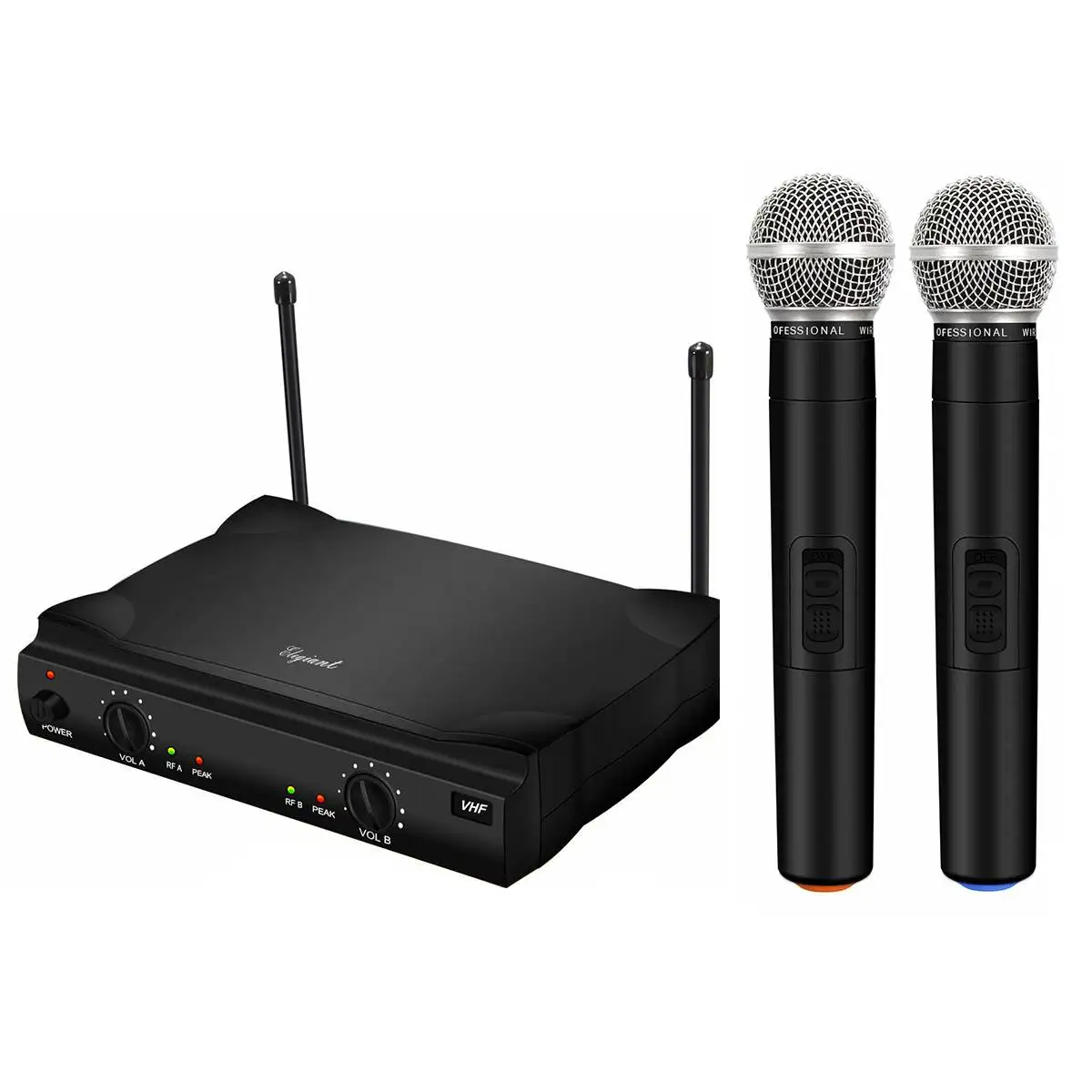 ELEGIANT Беспроводная двухканальная VHF микрофонная система регулируемый микрофон для дома KTV конференции караоке запись