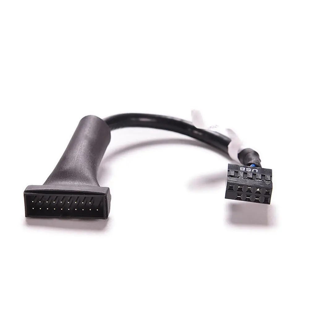 20-контактный разъем USB 3 0 Мама на 9-Контактный 2 папа адаптер конвертер провод