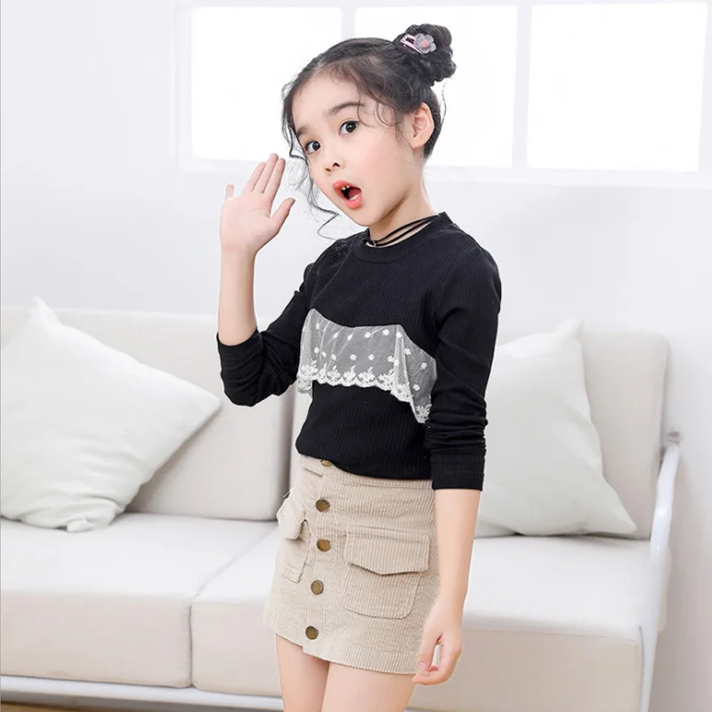 LCJMMO/детская блузка с длинными рукавами для девочек на весну сетчатые топы