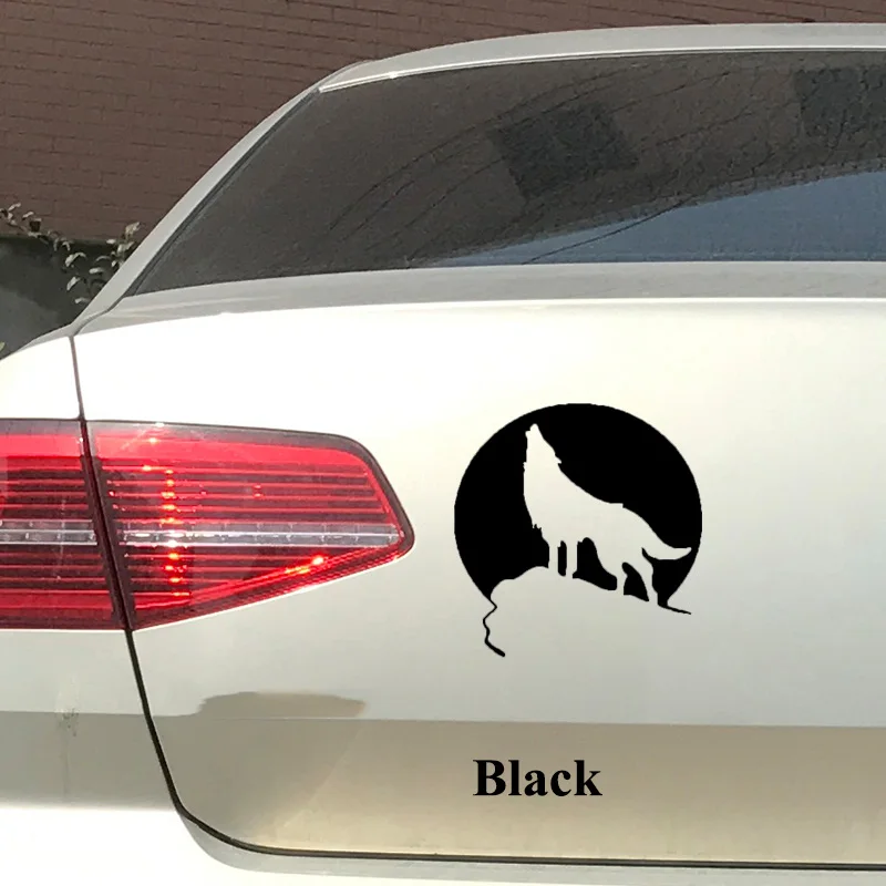 1 шт. SEEYULE Воющий волк наклейка Луна Автомобильная Наклейка Окно багажник