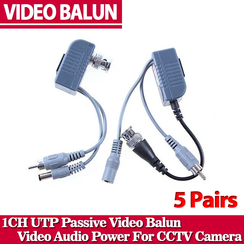 Горячая UTP CCTV BNC Видео балун Мощность Пассивный Rj45 POE мощность видео аудио 3 в 1