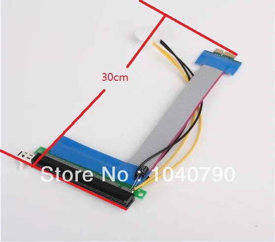 6 шт./лот 30 см PCI-E PCI E Express 1X к X16 riser Card гибкий ленточный удлинитель Кабель питания