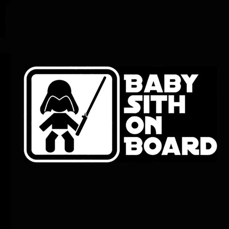 18*9 см Автомобильная наклейка &quotBaby Sith On Board&quot Забавные автомобильные