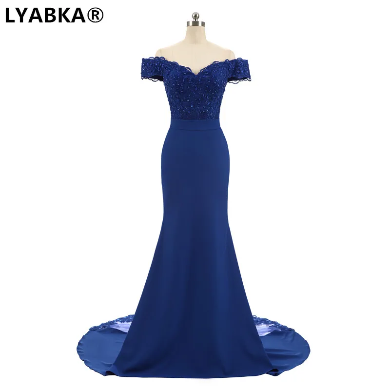 С коротким рукавом, на Выпускной платья Robe De Soiree Бордовое платье для выпускного вечера настоящая фото возлюбленная русалка платье выпускного вечера es Long vestido de festa - Цвет: royal blue