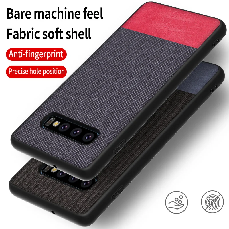 Тканевый кожаный чехол для Samsung Galaxy S8 S9 S10 Plus S10e M10 M20 M30 A10 A30 A40 A50 A70 A6 J6 J8 A9 A7 2018 J4 |