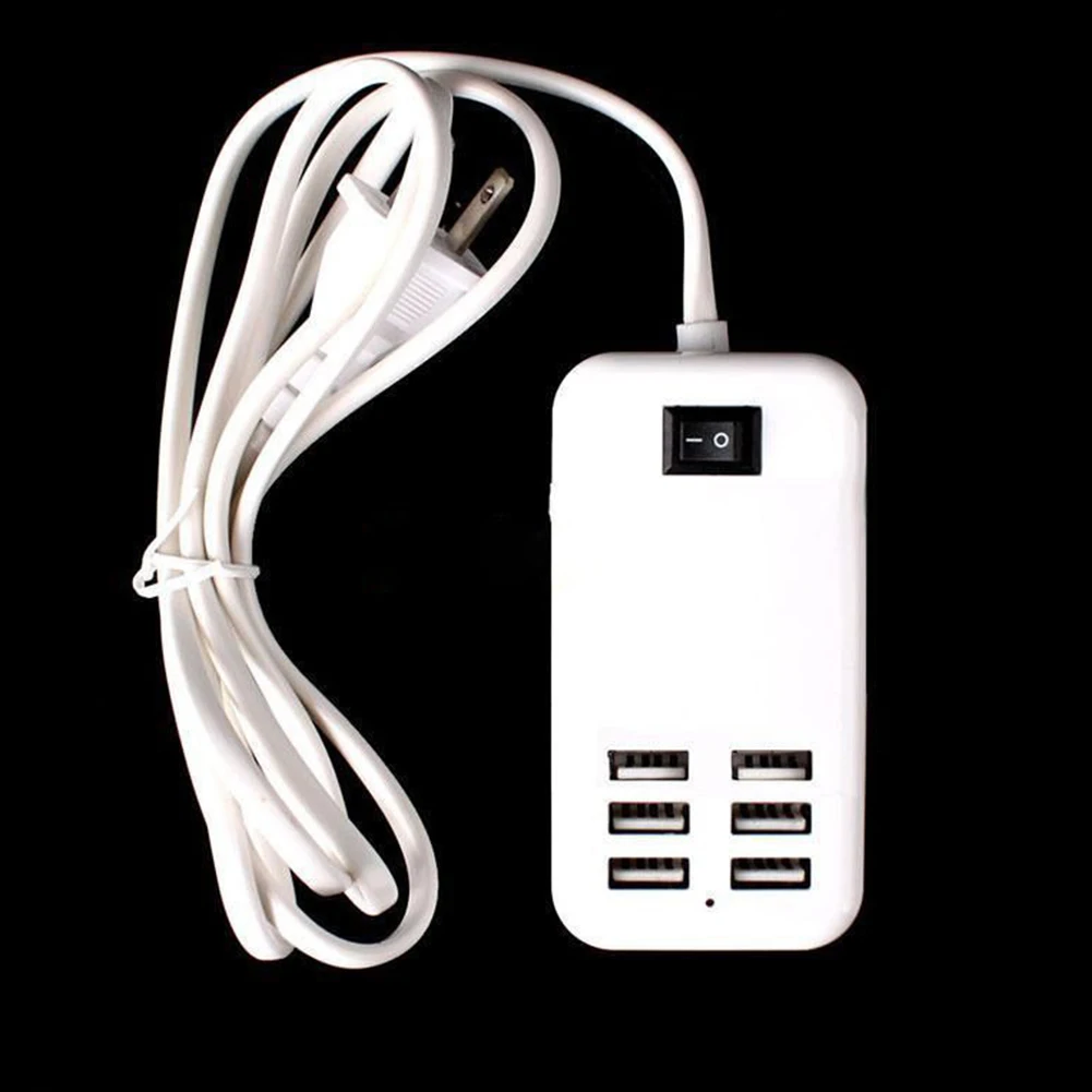6 Порты usb Зарядное устройство концентратора 6A Desktop EU/US настенная розетка зарядки